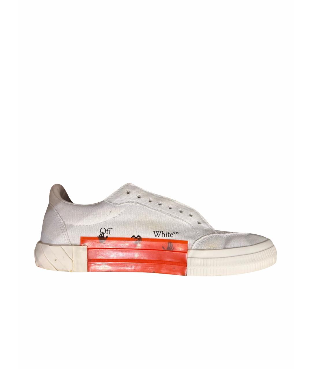 OFF-WHITE Белые текстильные низкие кроссовки / кеды, фото 1