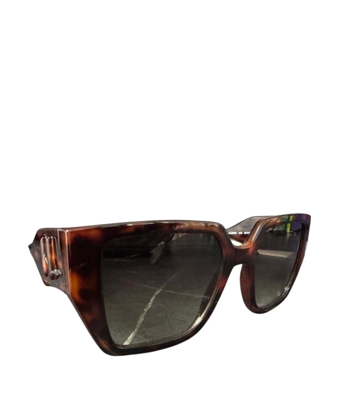 KARL LAGERFELD Коричневые пластиковые солнцезащитные очки, фото 1