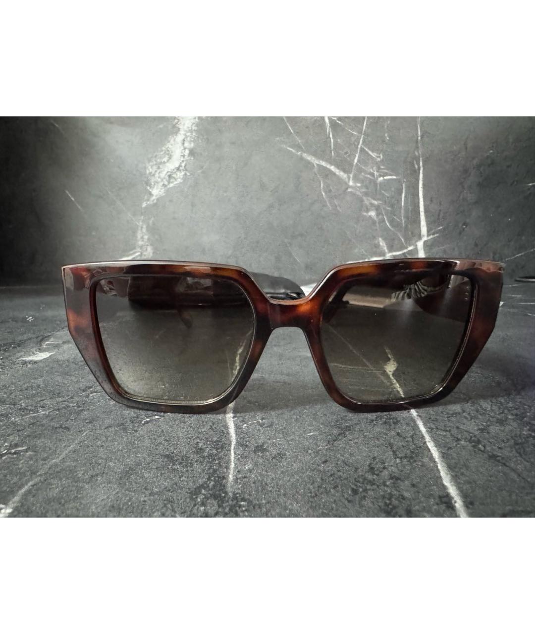 KARL LAGERFELD Коричневые пластиковые солнцезащитные очки, фото 2