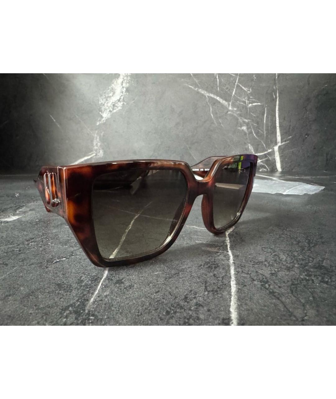 KARL LAGERFELD Коричневые пластиковые солнцезащитные очки, фото 9