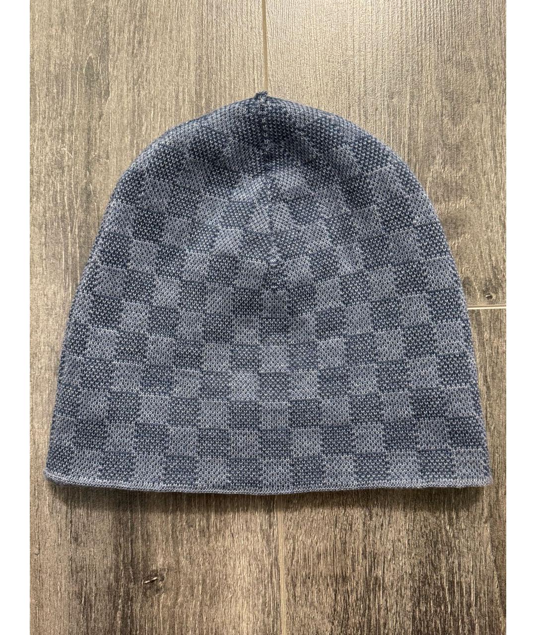 LOUIS VUITTON Голубая шерстяная шапка, фото 6