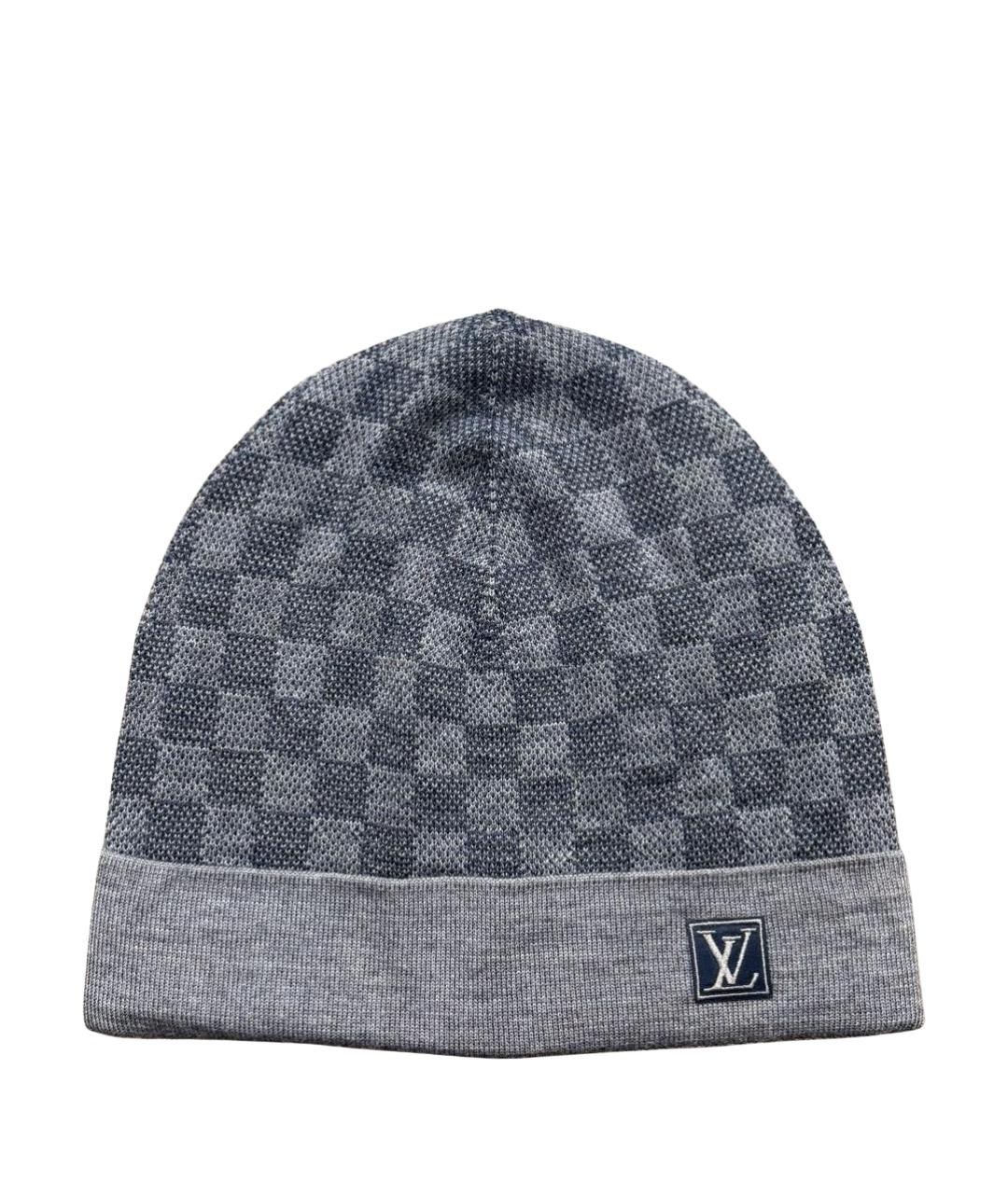 LOUIS VUITTON Голубая шерстяная шапка, фото 1
