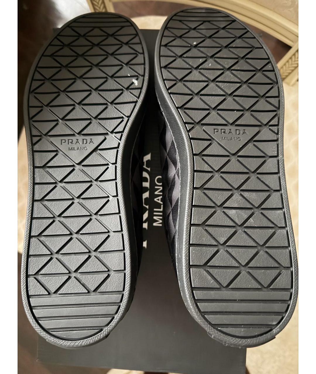 PRADA Черные низкие кроссовки / кеды, фото 6