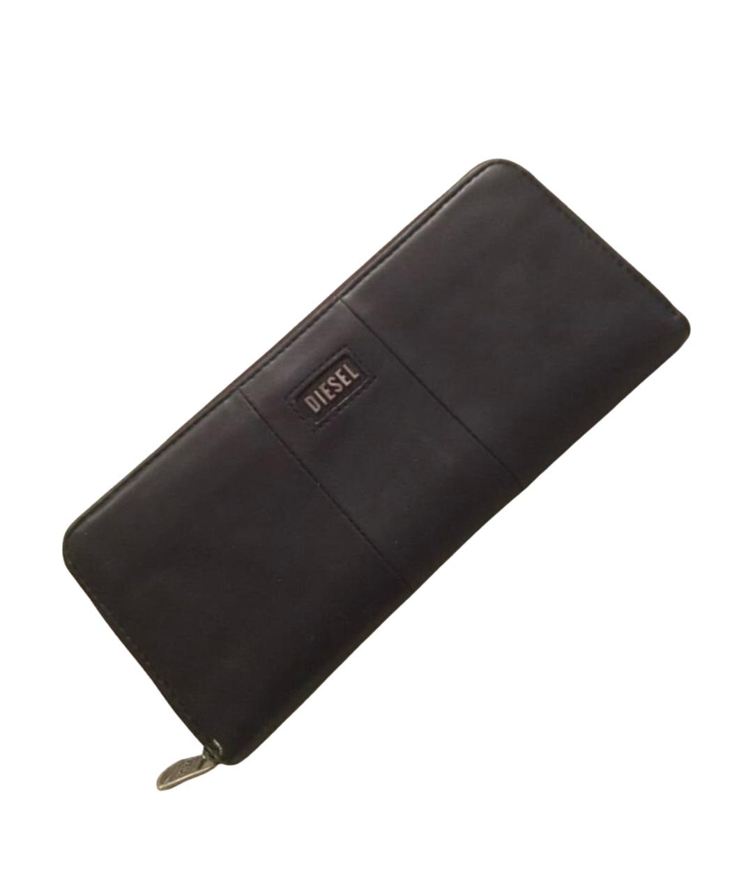 DIESEL BLACK GOLD Черный кожаный кошелек, фото 1