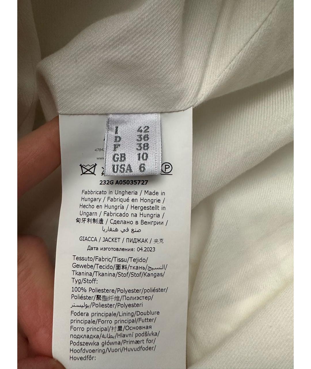 PHILOSOPHY DI LORENZO SERAFINI Белый жакет/пиджак, фото 6