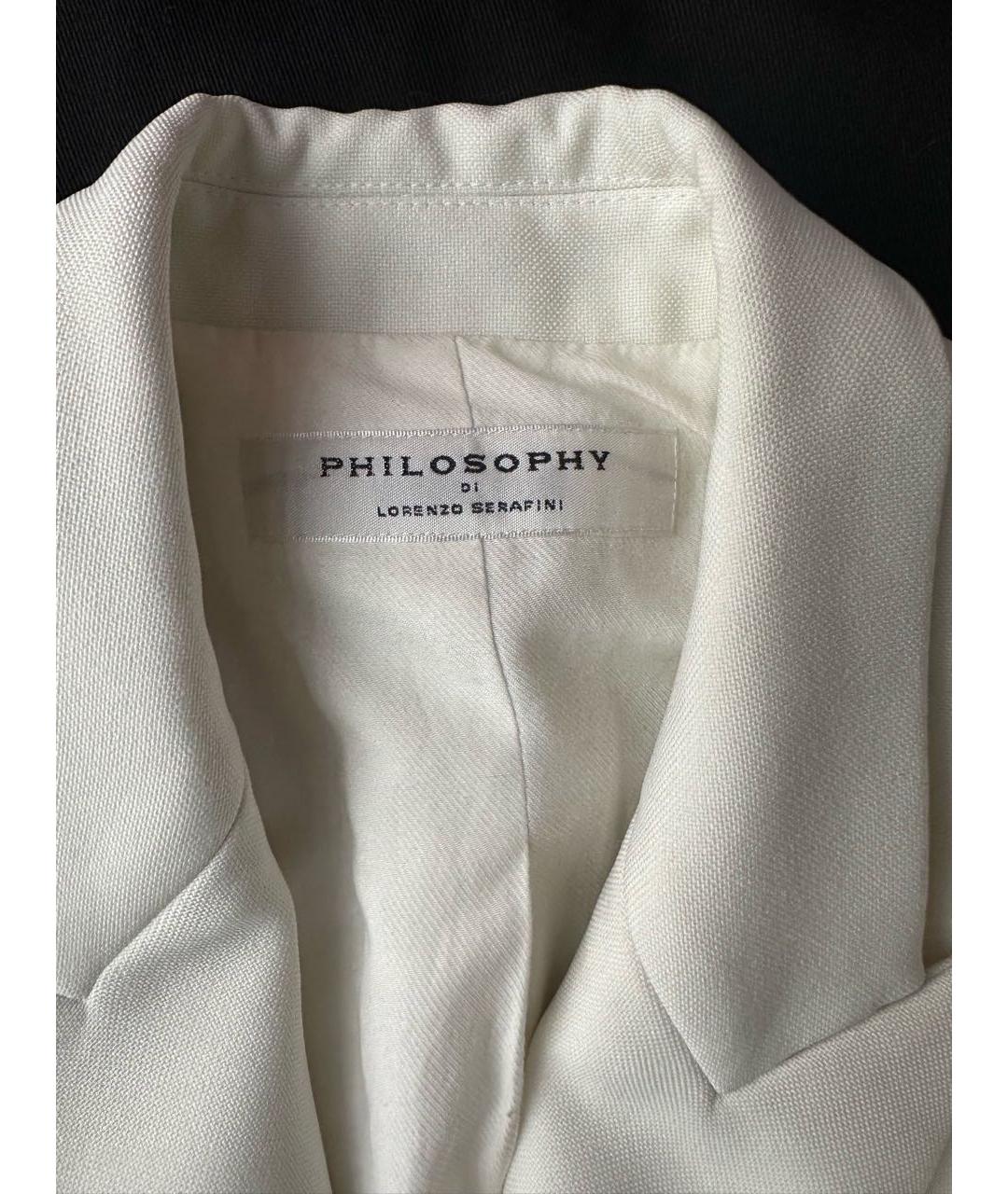 PHILOSOPHY DI LORENZO SERAFINI Белый жакет/пиджак, фото 4