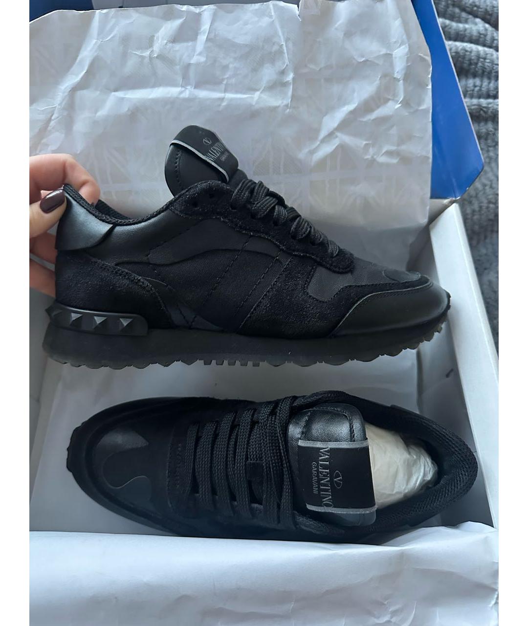VALENTINO Черные замшевые кроссовки, фото 6