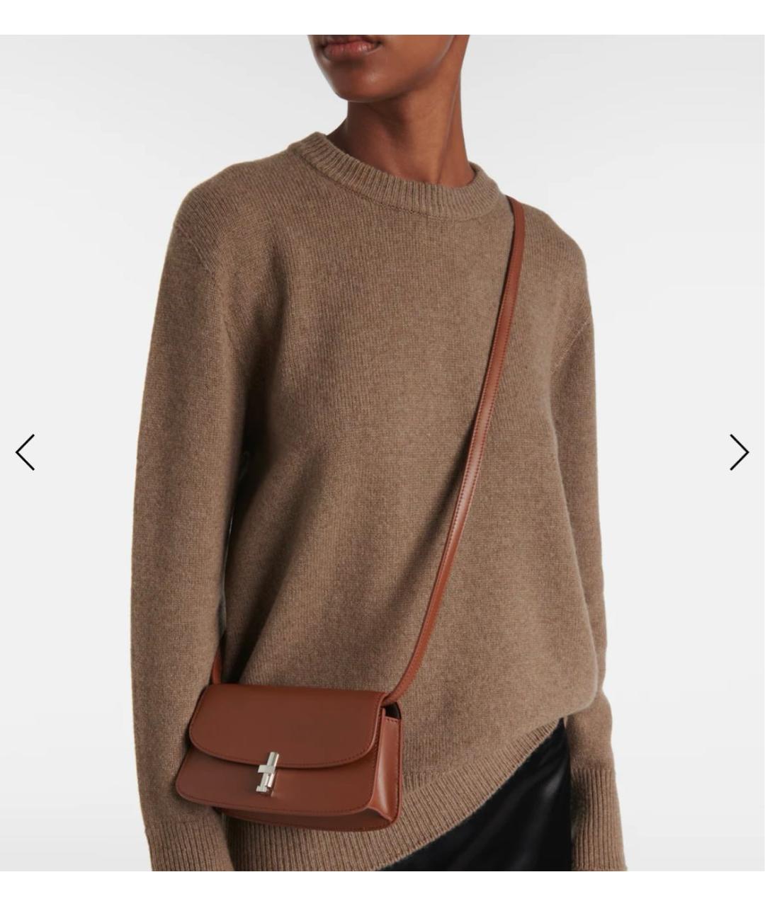 THE ROW Коричневая кожаная сумка через плечо, фото 2