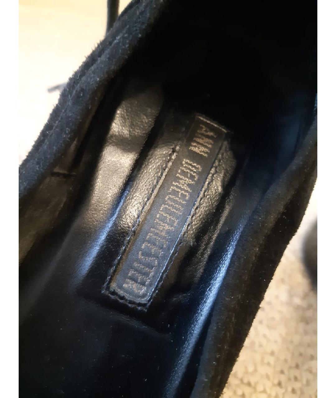 ANN DEMEULEMEESTER Черные замшевые туфли, фото 5