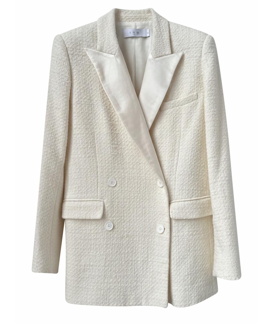 IRO Белый твидовый жакет/пиджак, фото 1