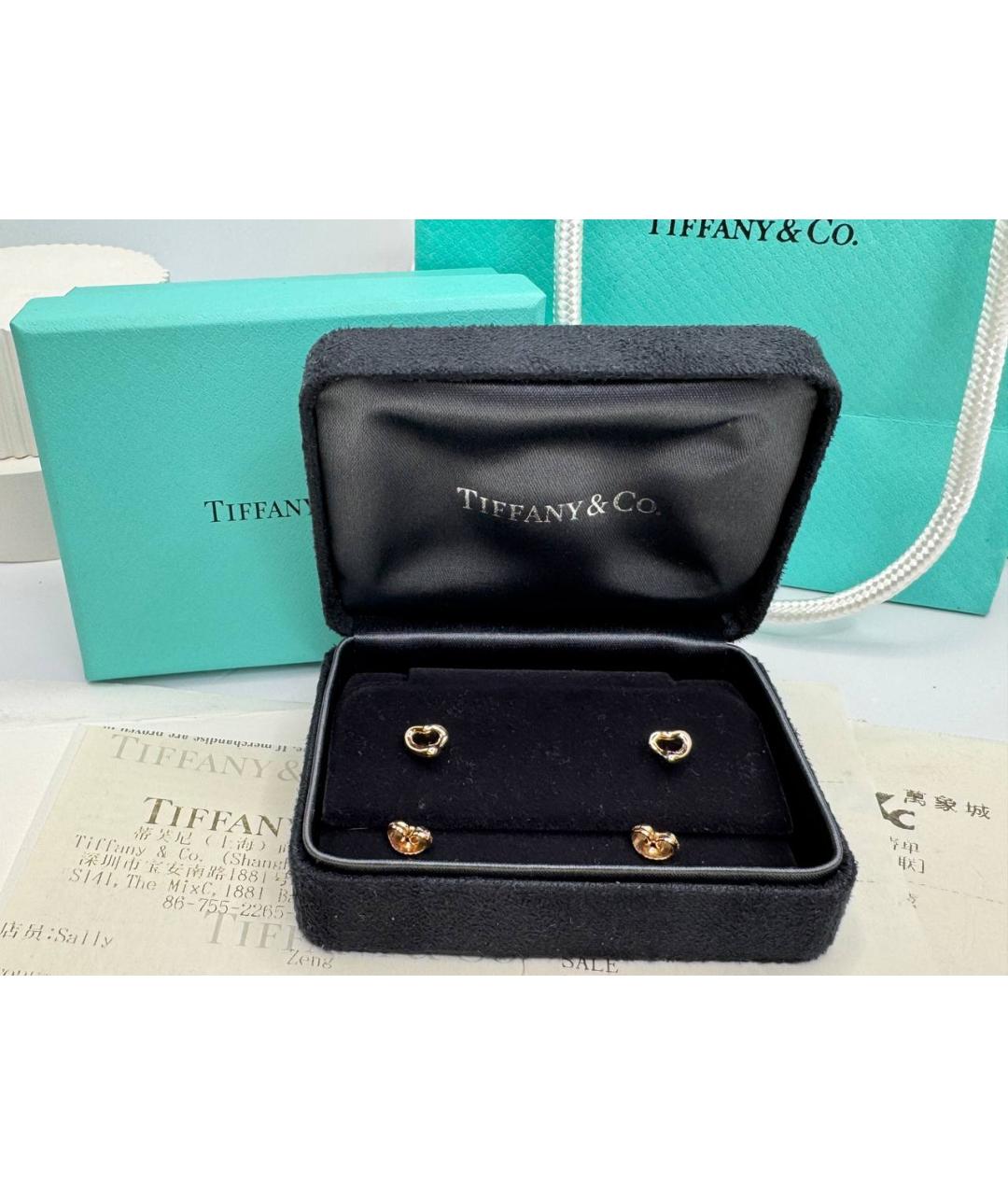 TIFFANY&CO Золотые серьги из розового золота, фото 3