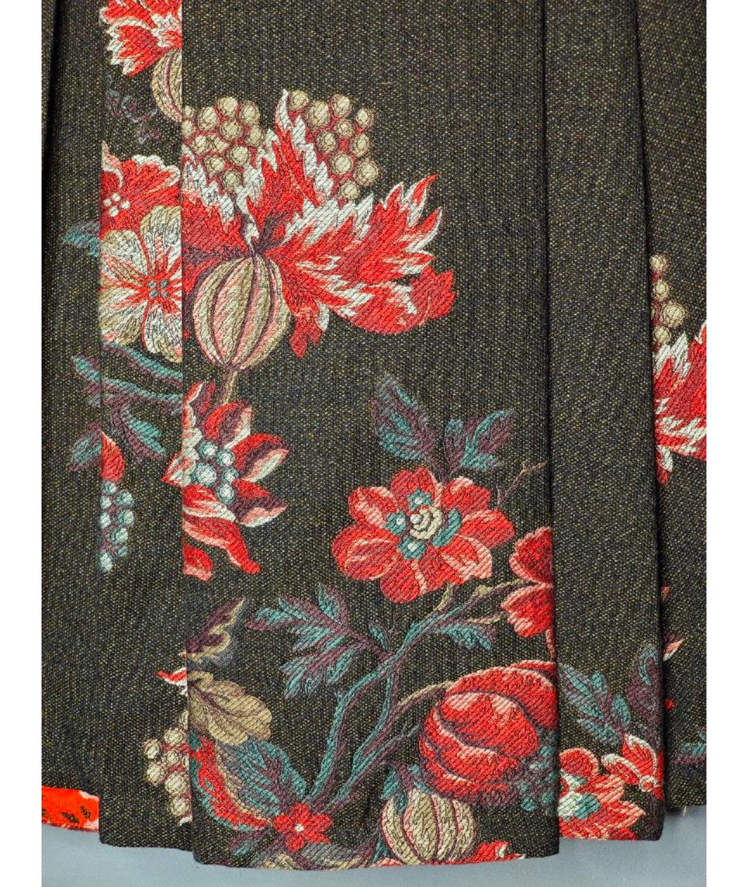 KENZO Мульти шерстяная юбка миди, фото 4