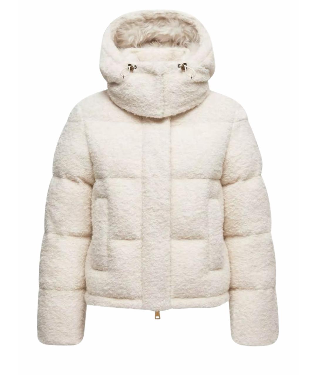 MONCLER Бежевая полиэстеровая куртка, фото 1