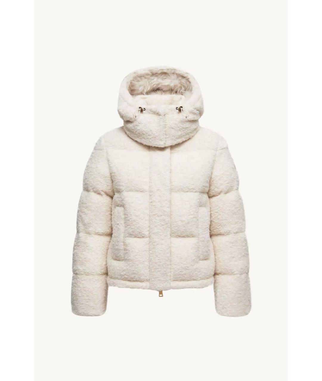 MONCLER Бежевая полиэстеровая куртка, фото 5