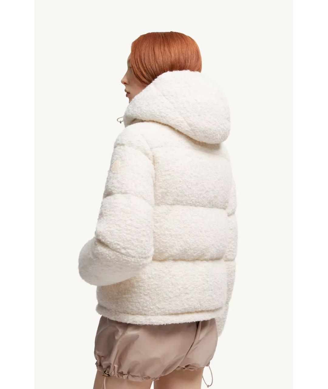 MONCLER Бежевая полиэстеровая куртка, фото 3