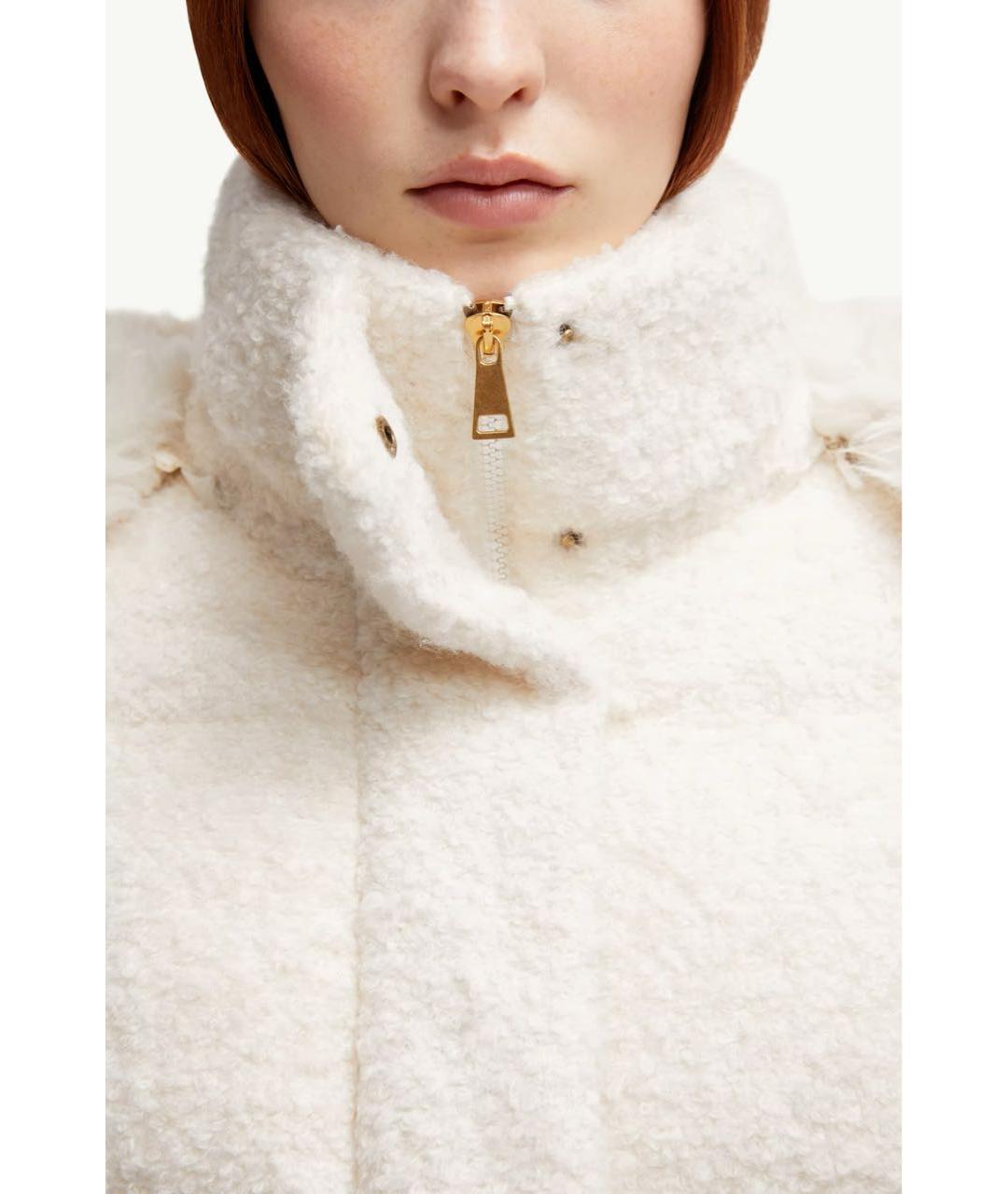 MONCLER Бежевая полиэстеровая куртка, фото 4