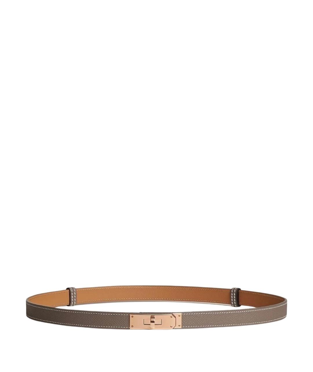 HERMES Бежевый кожаный ремень, фото 1