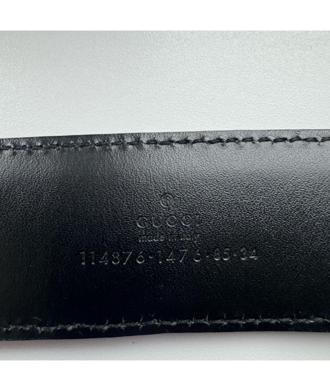 GUCCI Черный кожаный ремень, фото 3