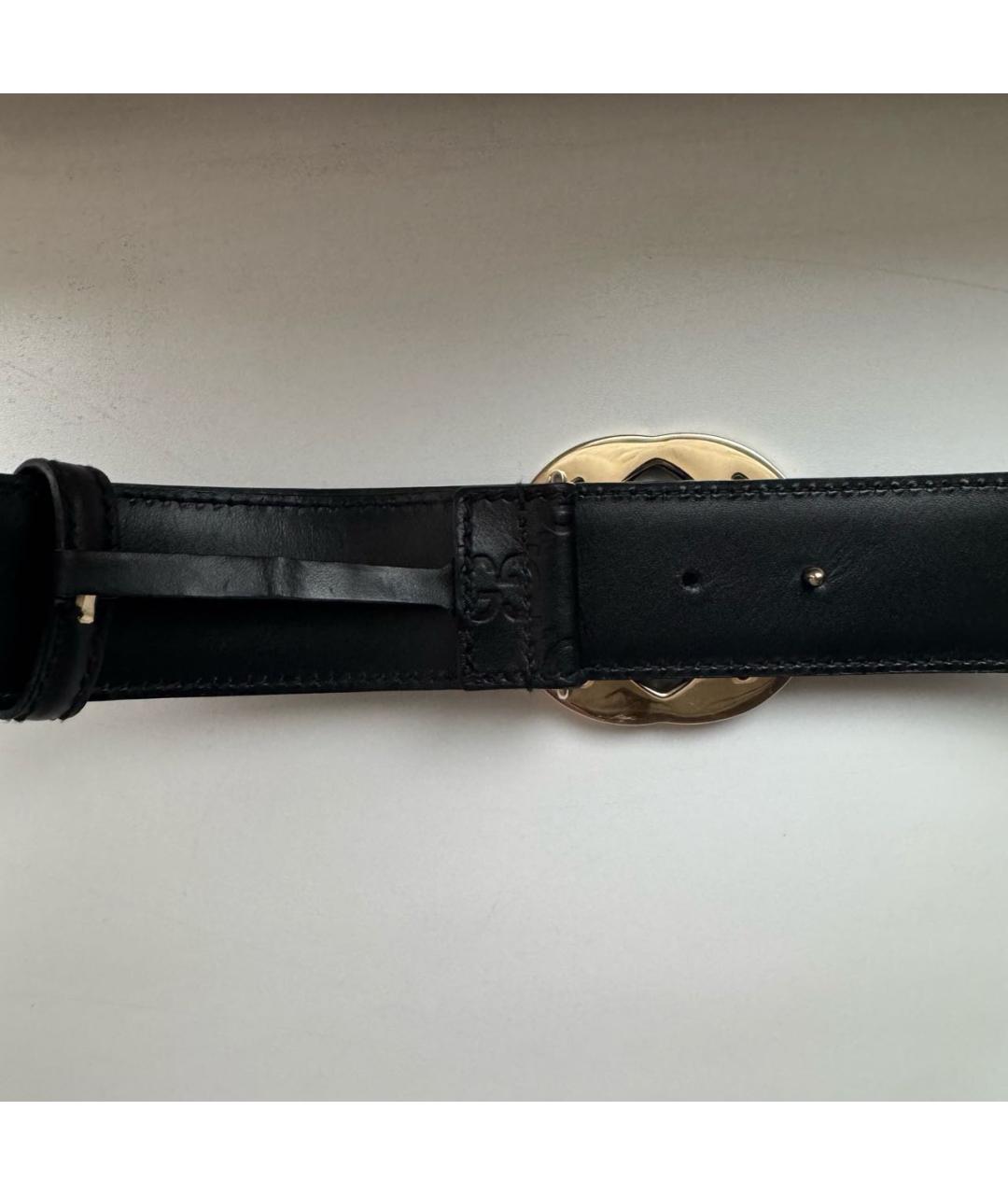 GUCCI Черный кожаный ремень, фото 4