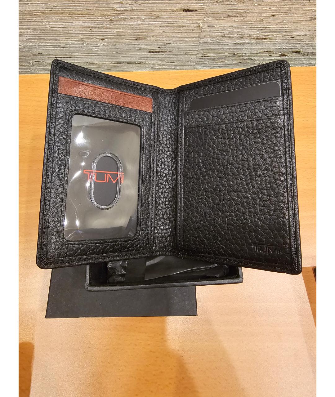 TUMI Черный кожаный кардхолдер, фото 2