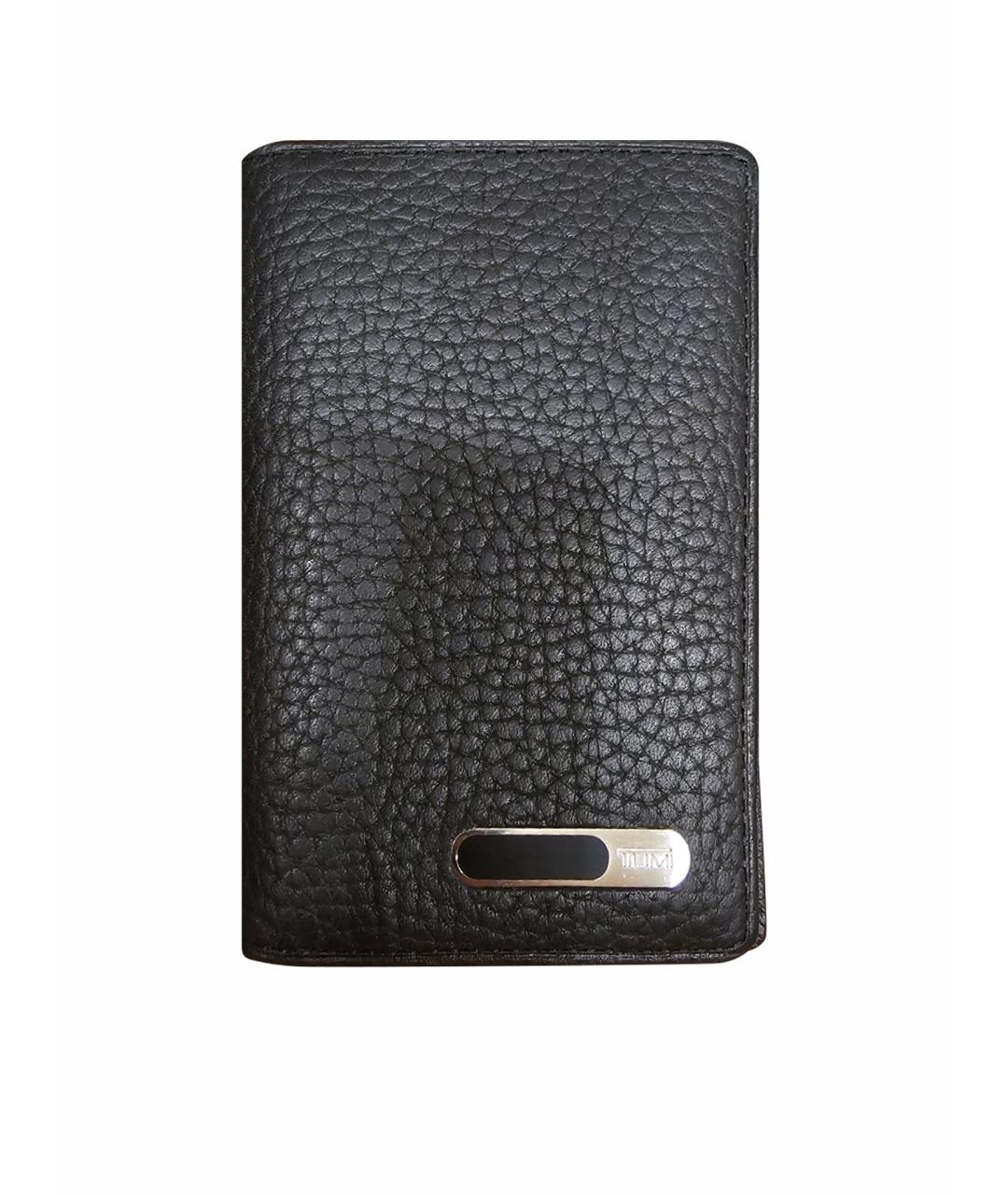 TUMI Черный кожаный кардхолдер, фото 1