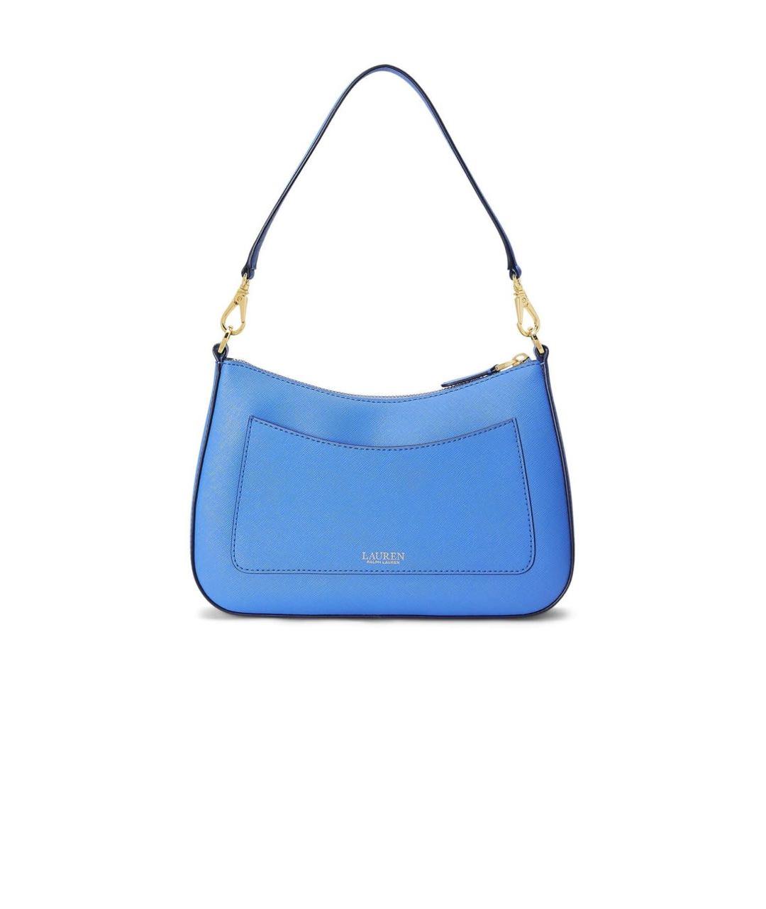 RALPH LAUREN Голубая кожаная сумка через плечо, фото 3