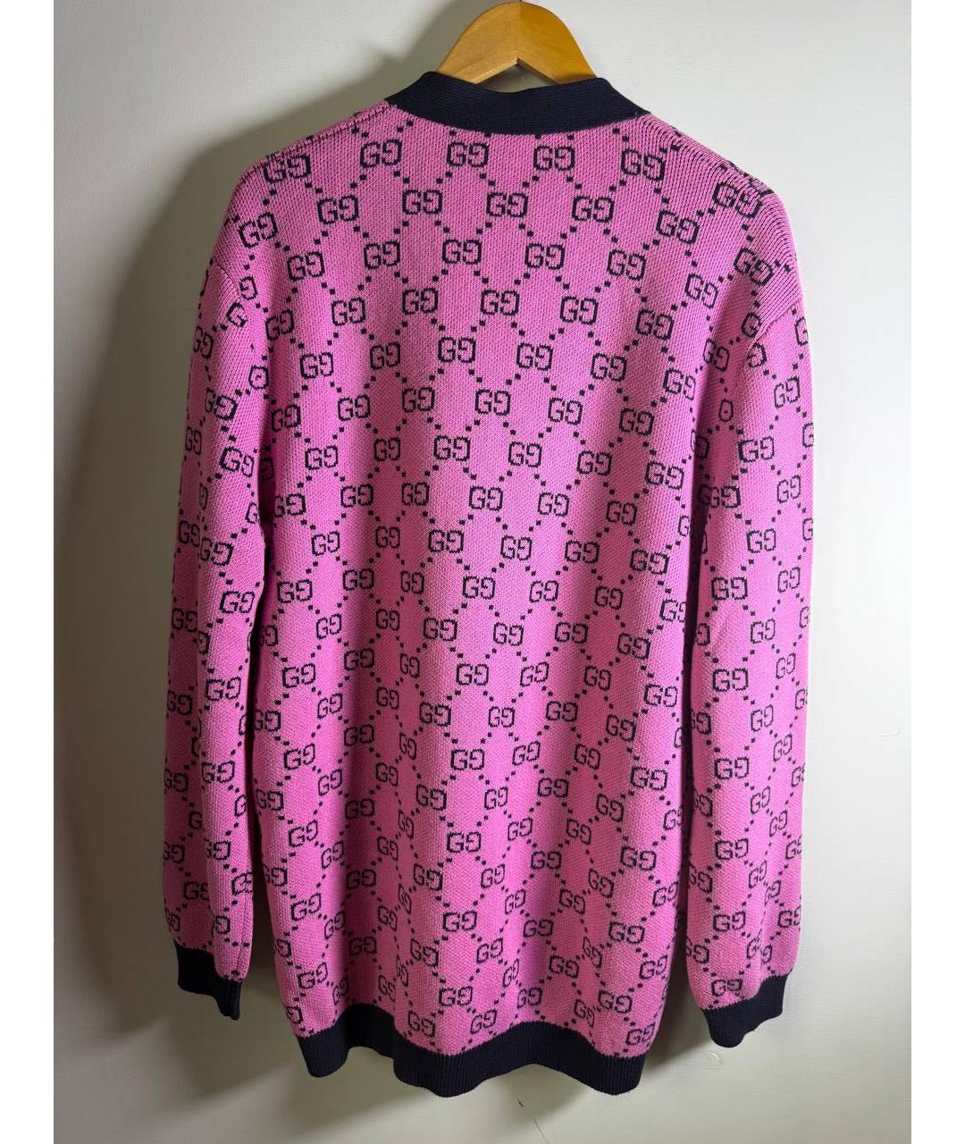 GUCCI Розовый шерстяной кардиган, фото 2