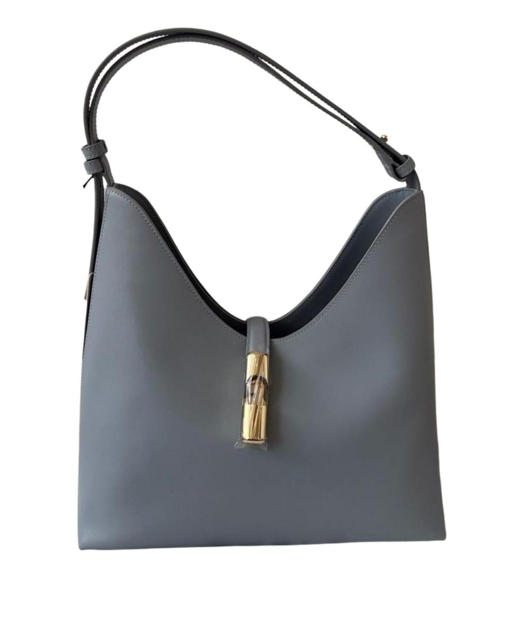 FURLA Голубая кожаная сумка тоут, фото 1