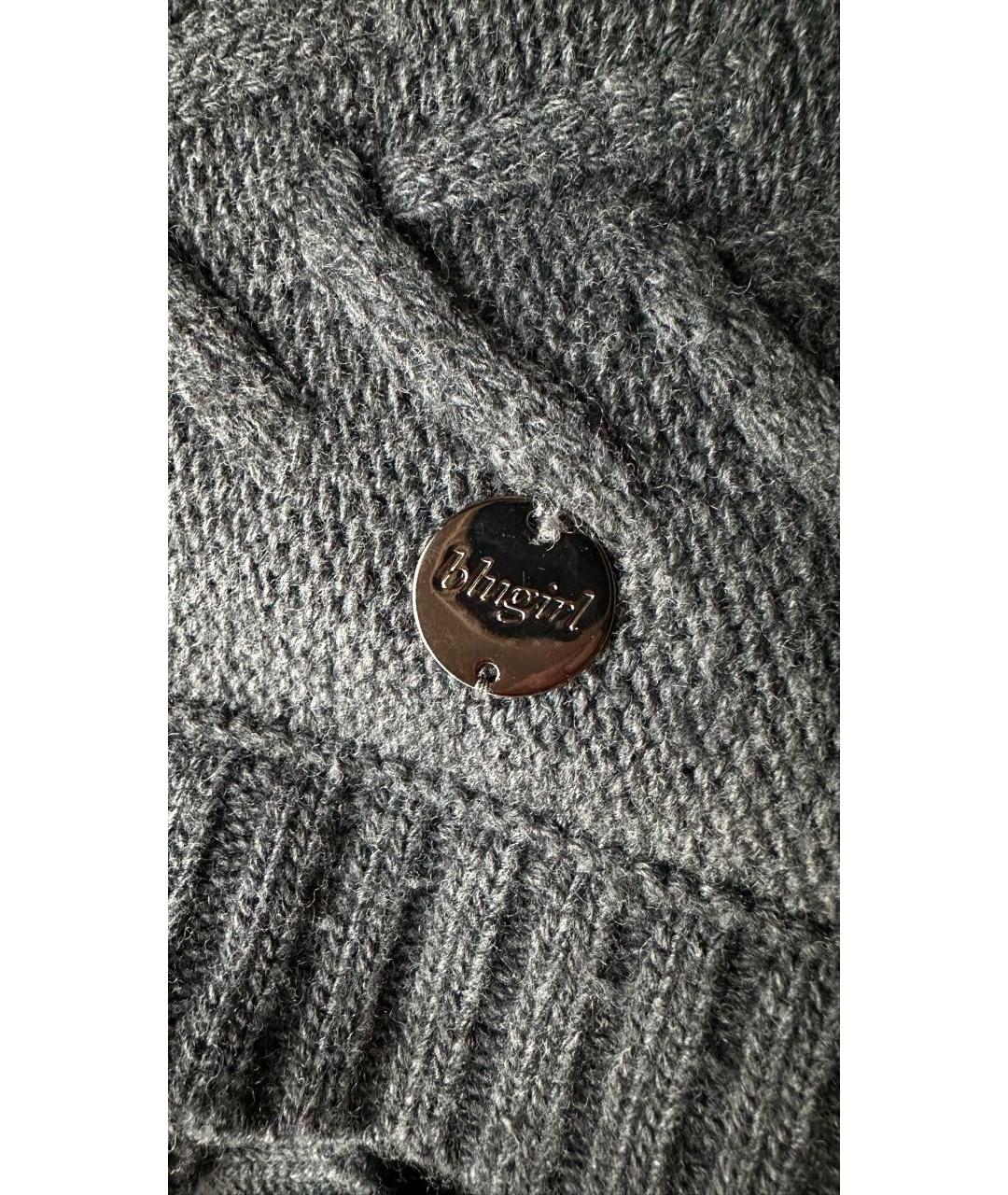 BLUGIRL Серый шерстяной джемпер / свитер, фото 3