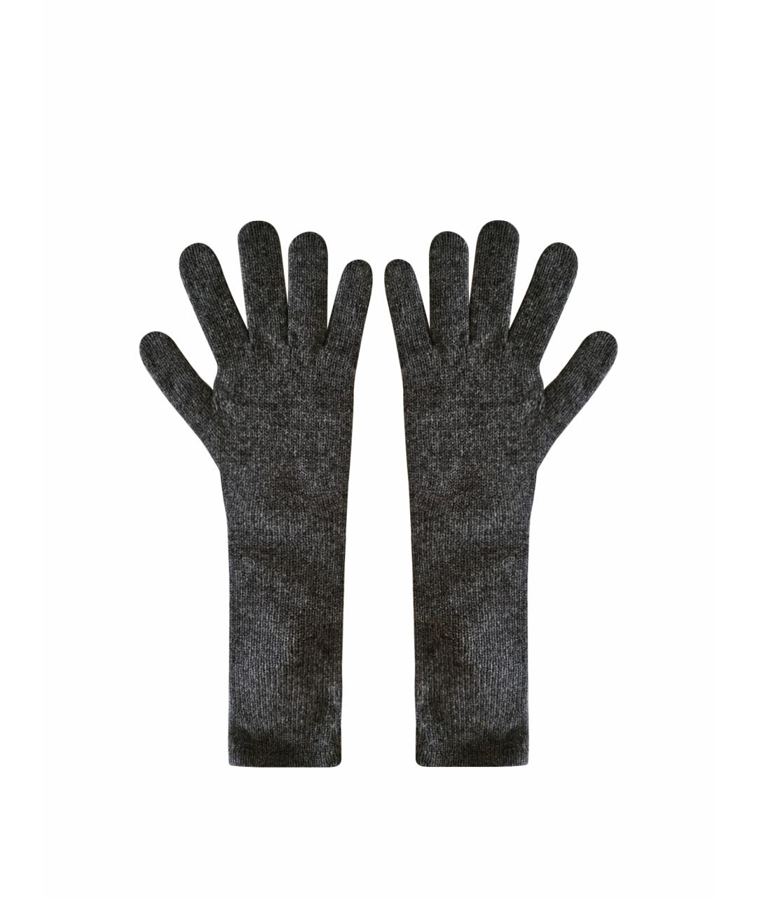 MAX MARA Серые кашемировые перчатки, фото 1