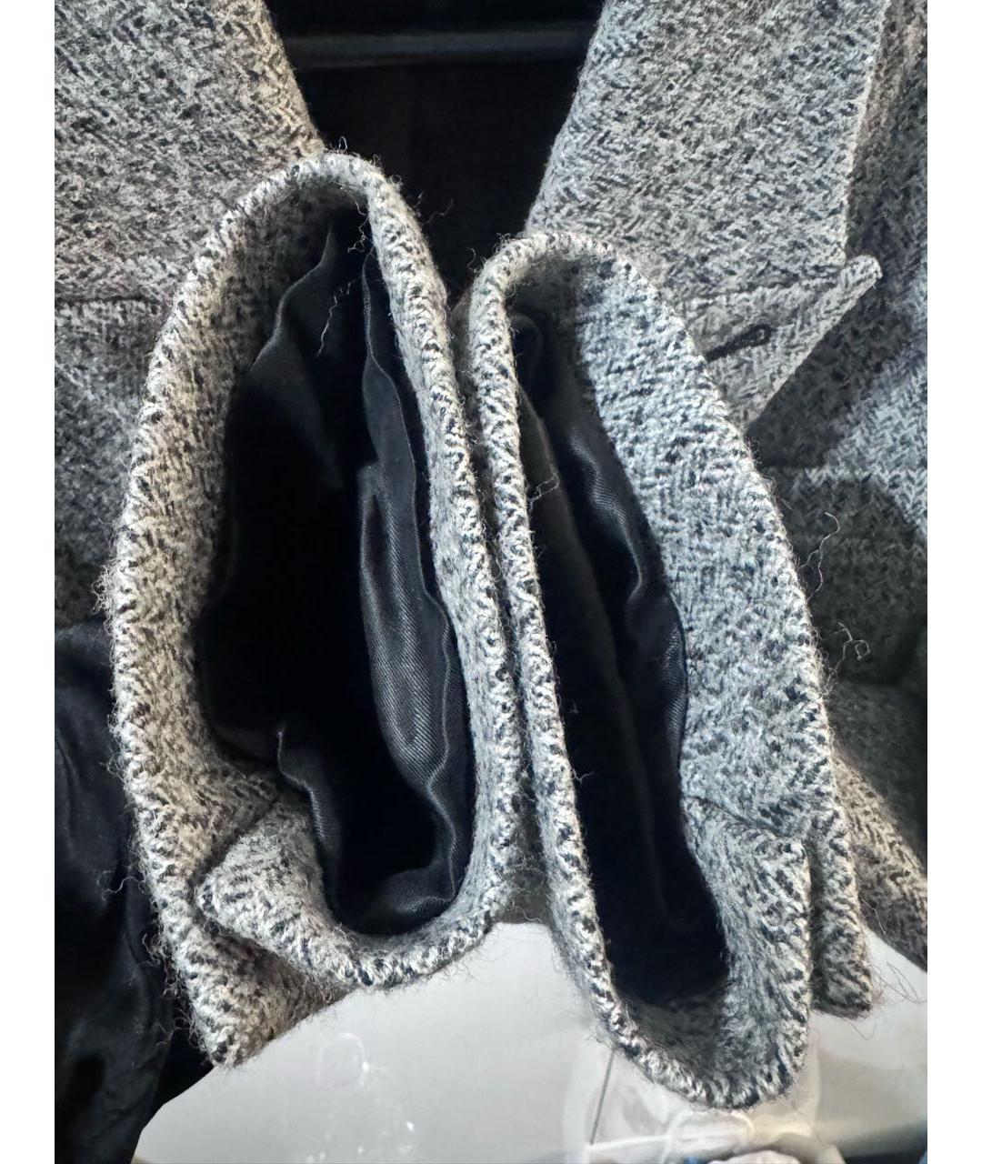 12 STOREEZ Серый шерстяной жакет/пиджак, фото 3