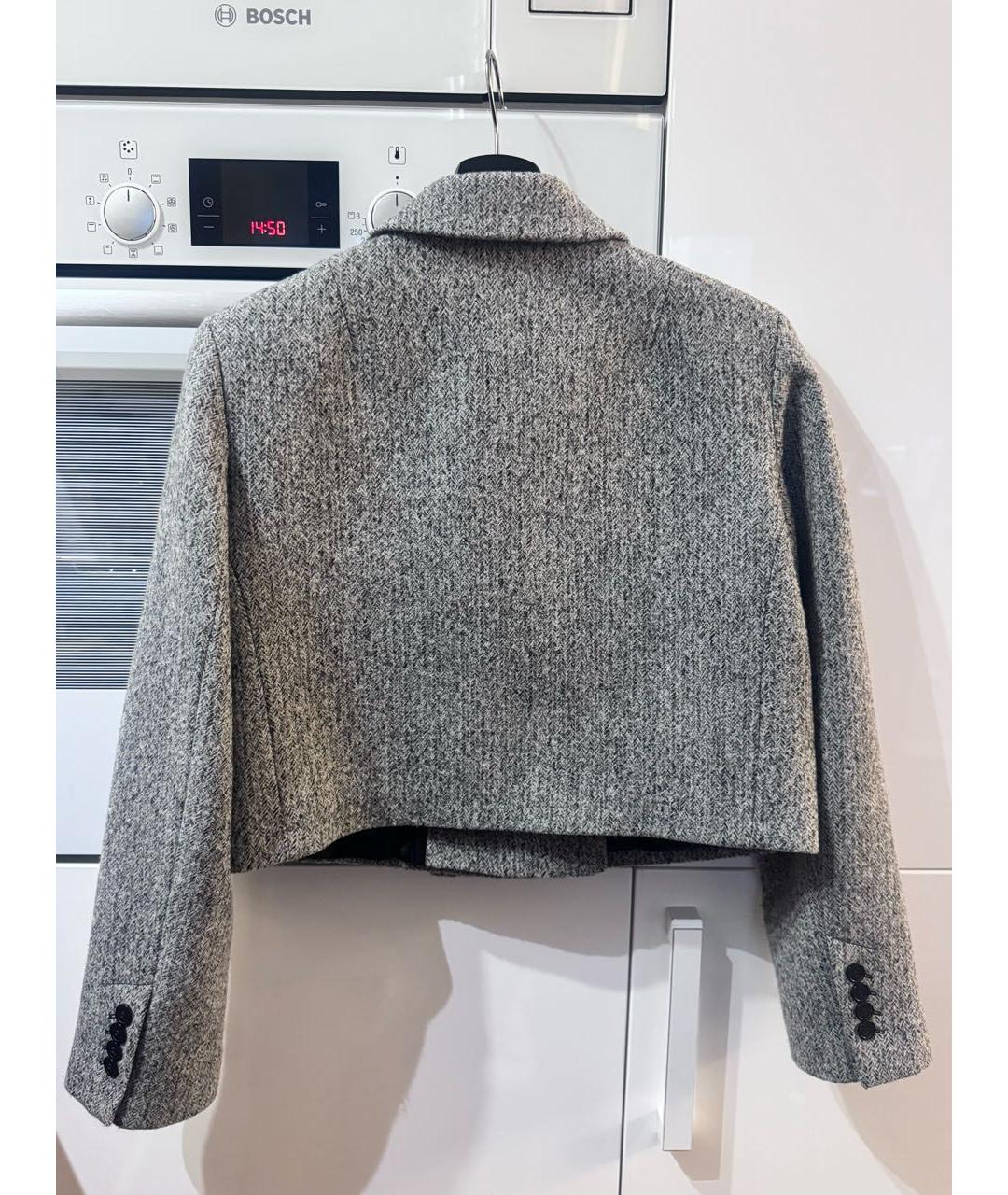 12 STOREEZ Серый шерстяной жакет/пиджак, фото 2