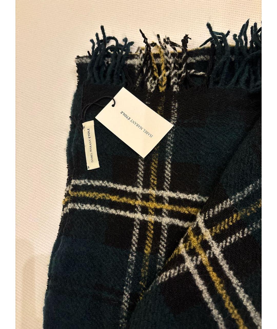 ISABEL MARANT ETOILE Черный шерстяной шарф, фото 4