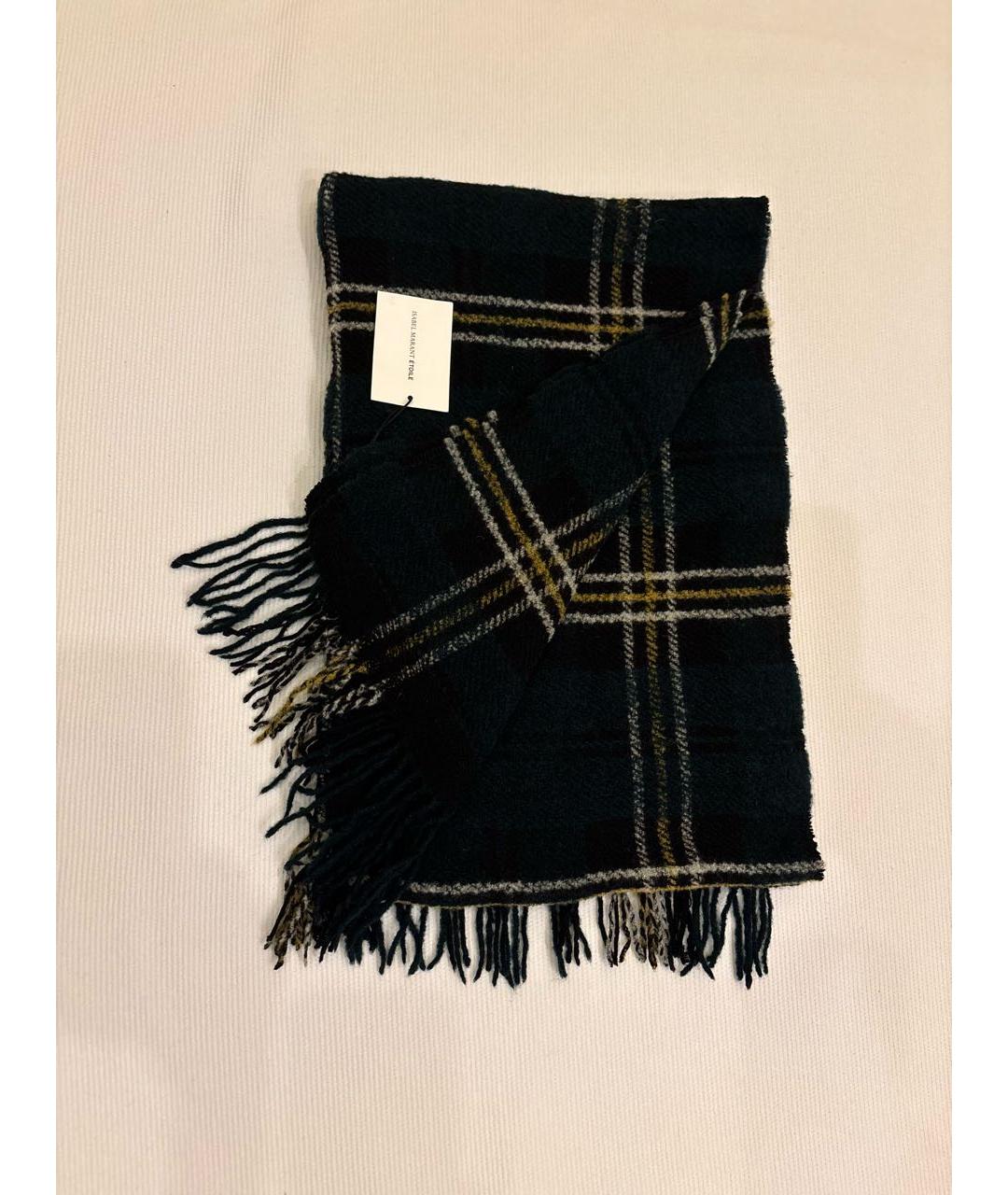 ISABEL MARANT ETOILE Черный шерстяной шарф, фото 5