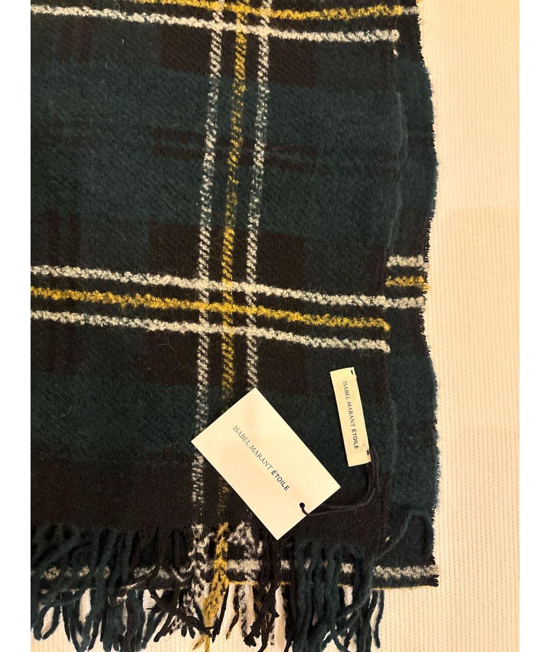 ISABEL MARANT ETOILE Черный шерстяной шарф, фото 3