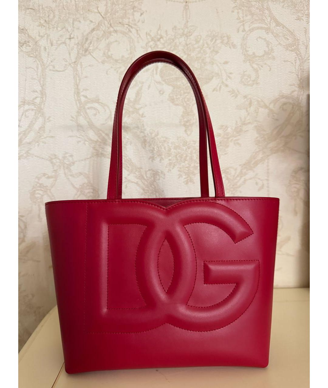 DOLCE&GABBANA Красная кожаная сумка через плечо, фото 8