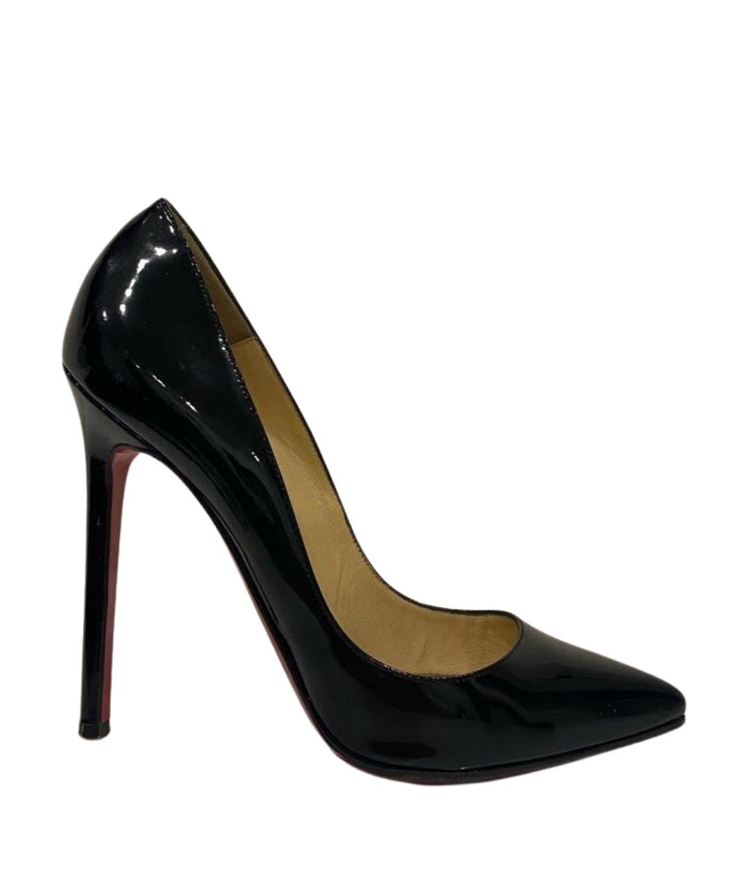 CHRISTIAN LOUBOUTIN Черные туфли из лакированной кожи, фото 10
