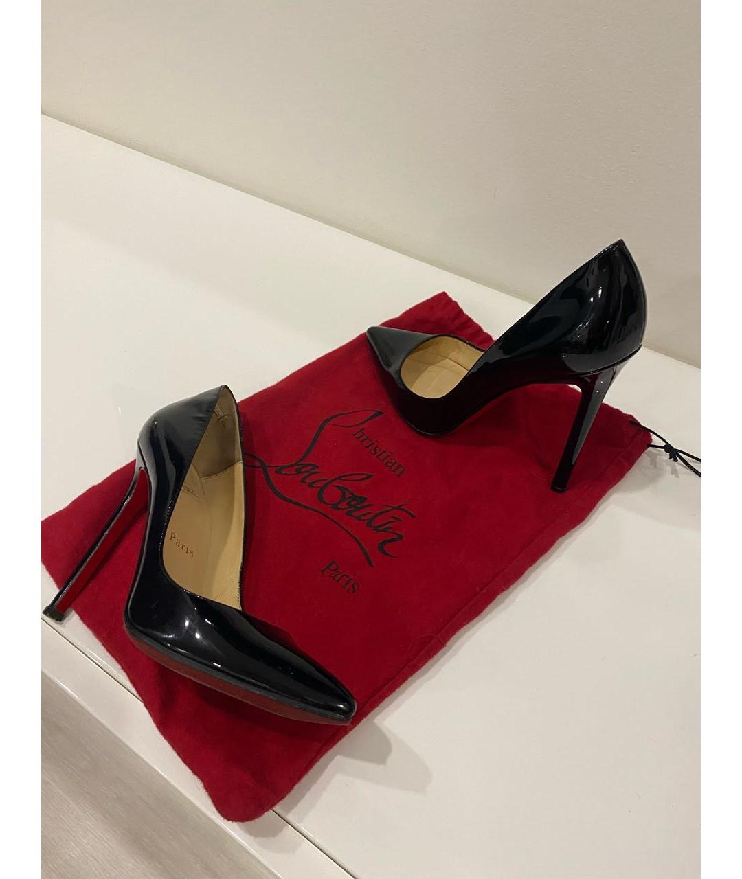 CHRISTIAN LOUBOUTIN Черные туфли из лакированной кожи, фото 8