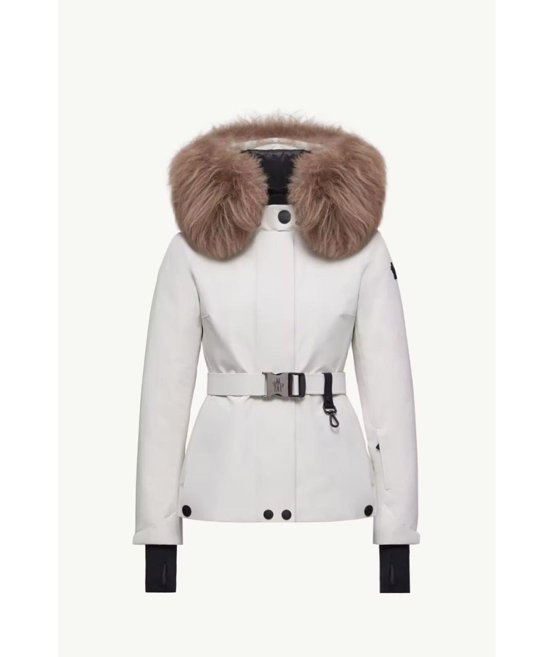 MONCLER Белая полиэстеровая куртка, фото 4