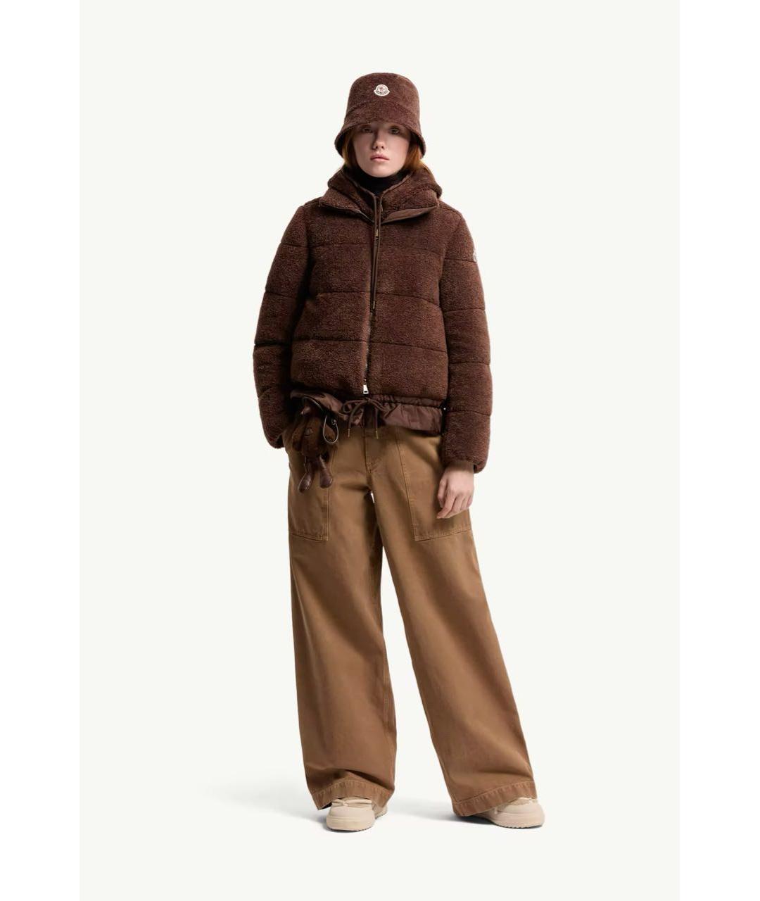 MONCLER Коричневая хлопковая куртка, фото 2