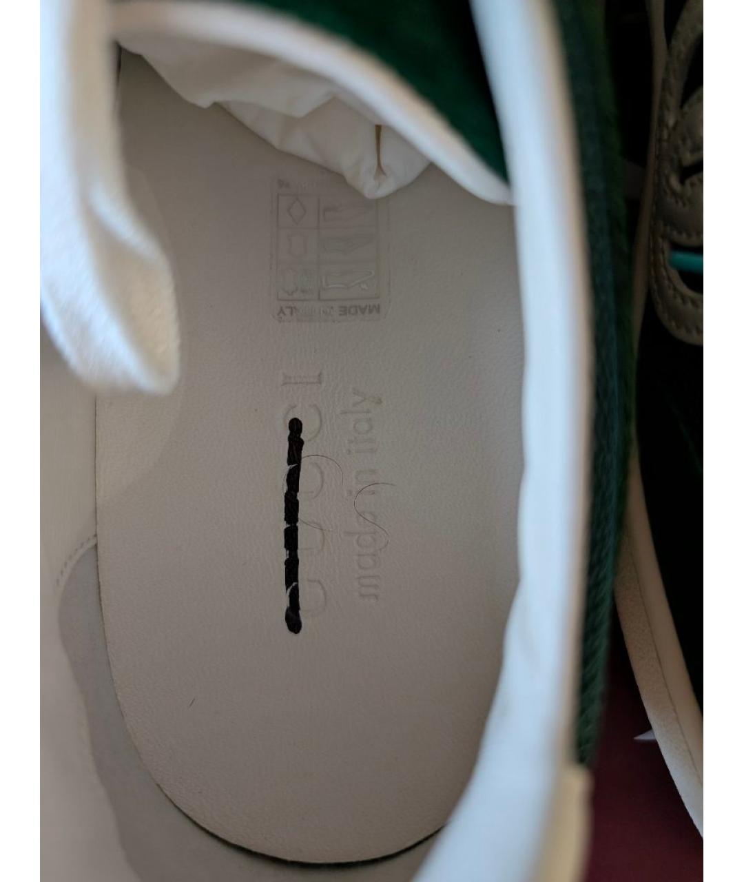 GUCCI Зеленые замшевые кеды, фото 8