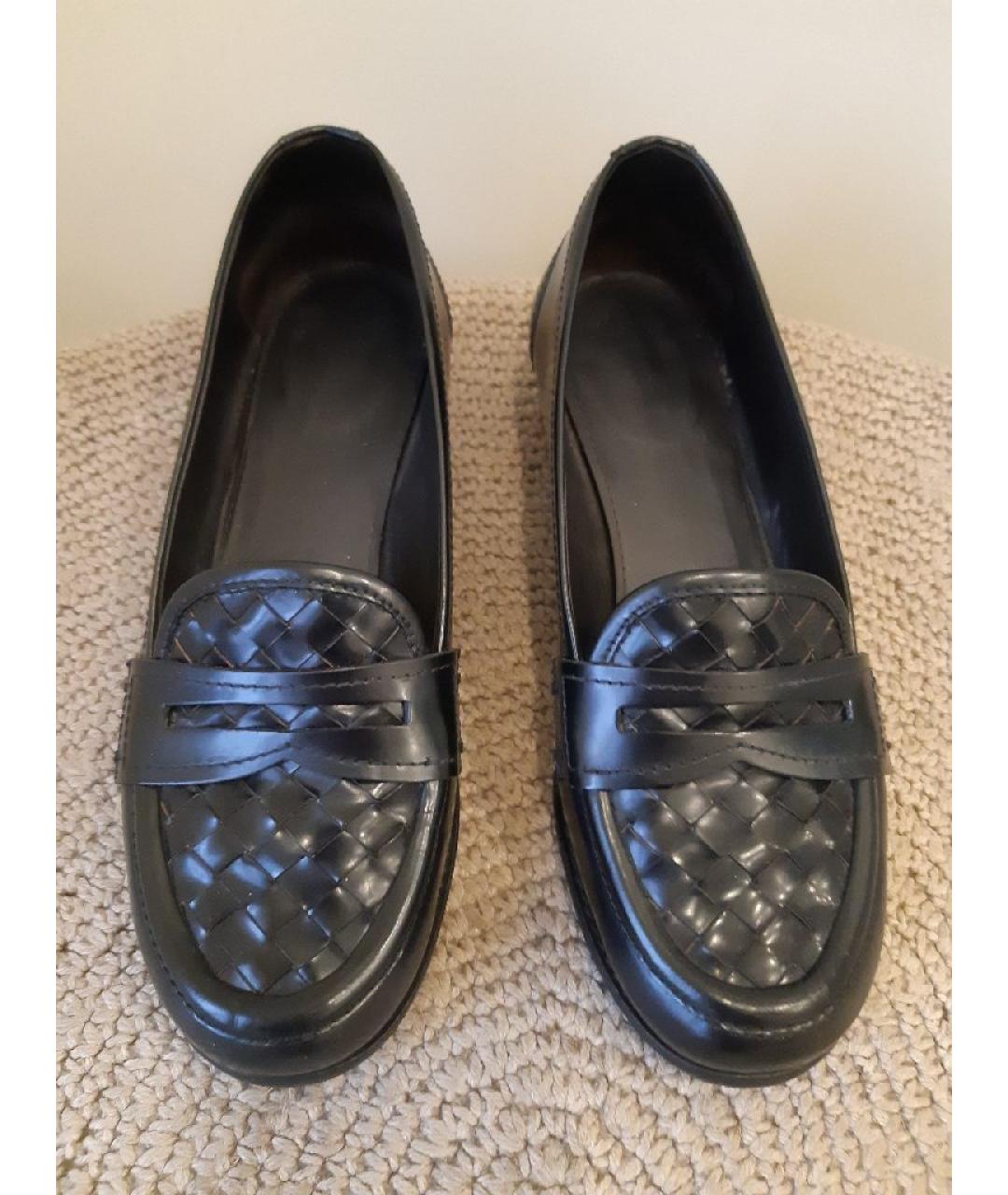 BOTTEGA VENETA Черные кожаные лоферы, фото 2