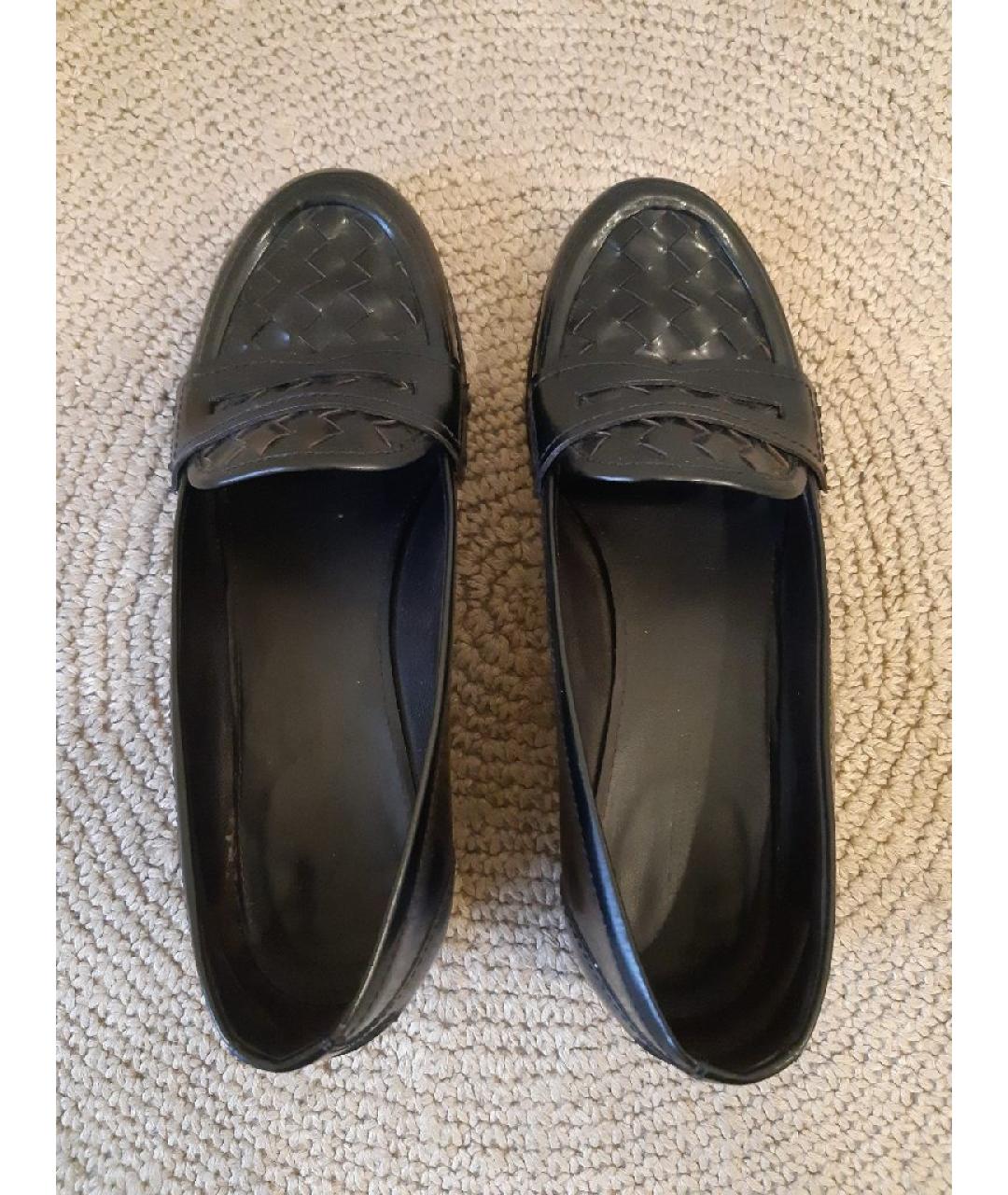 BOTTEGA VENETA Черные кожаные лоферы, фото 3