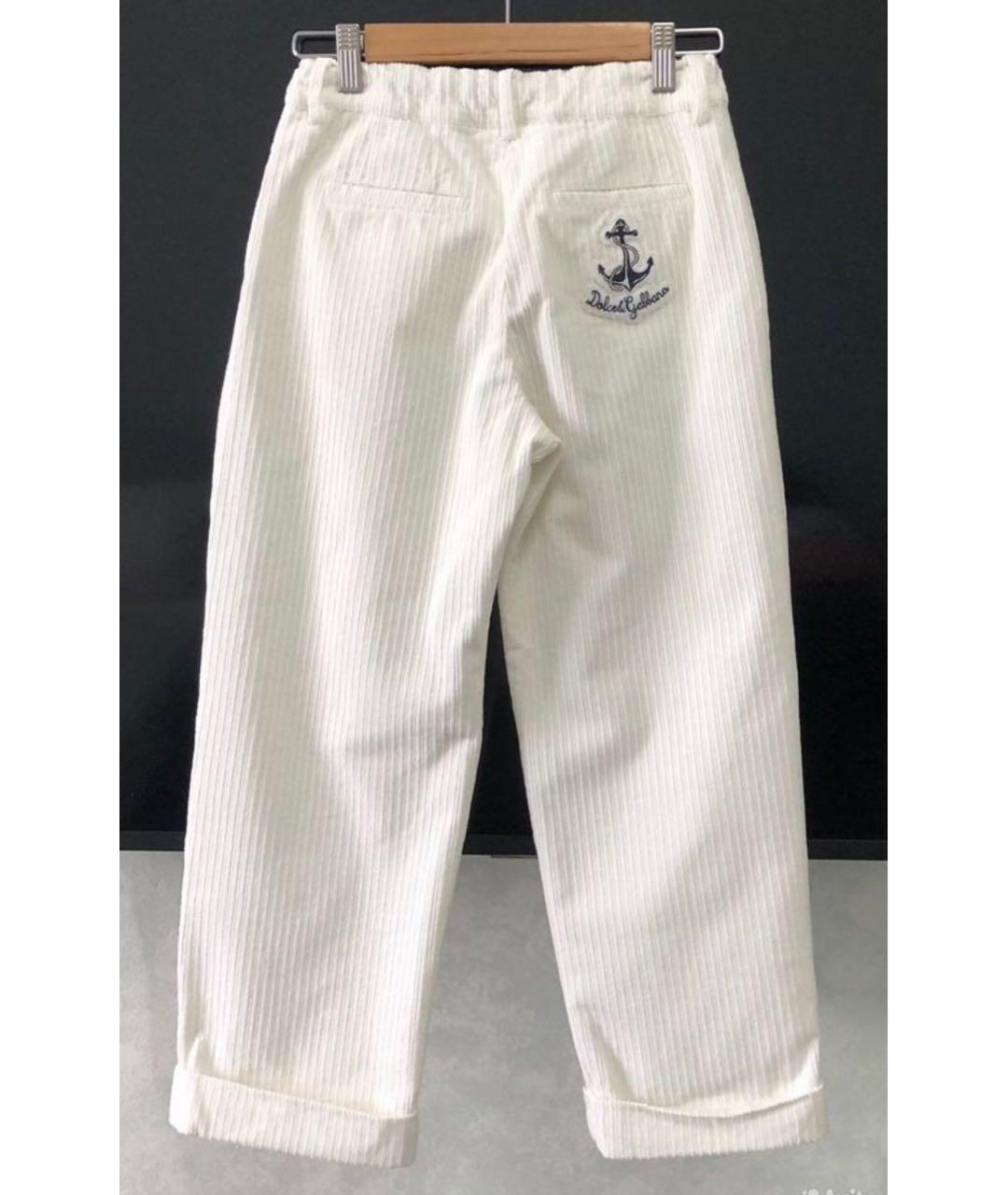 DOLCE&GABBANA Белые хлопковые брюки и шорты, фото 2