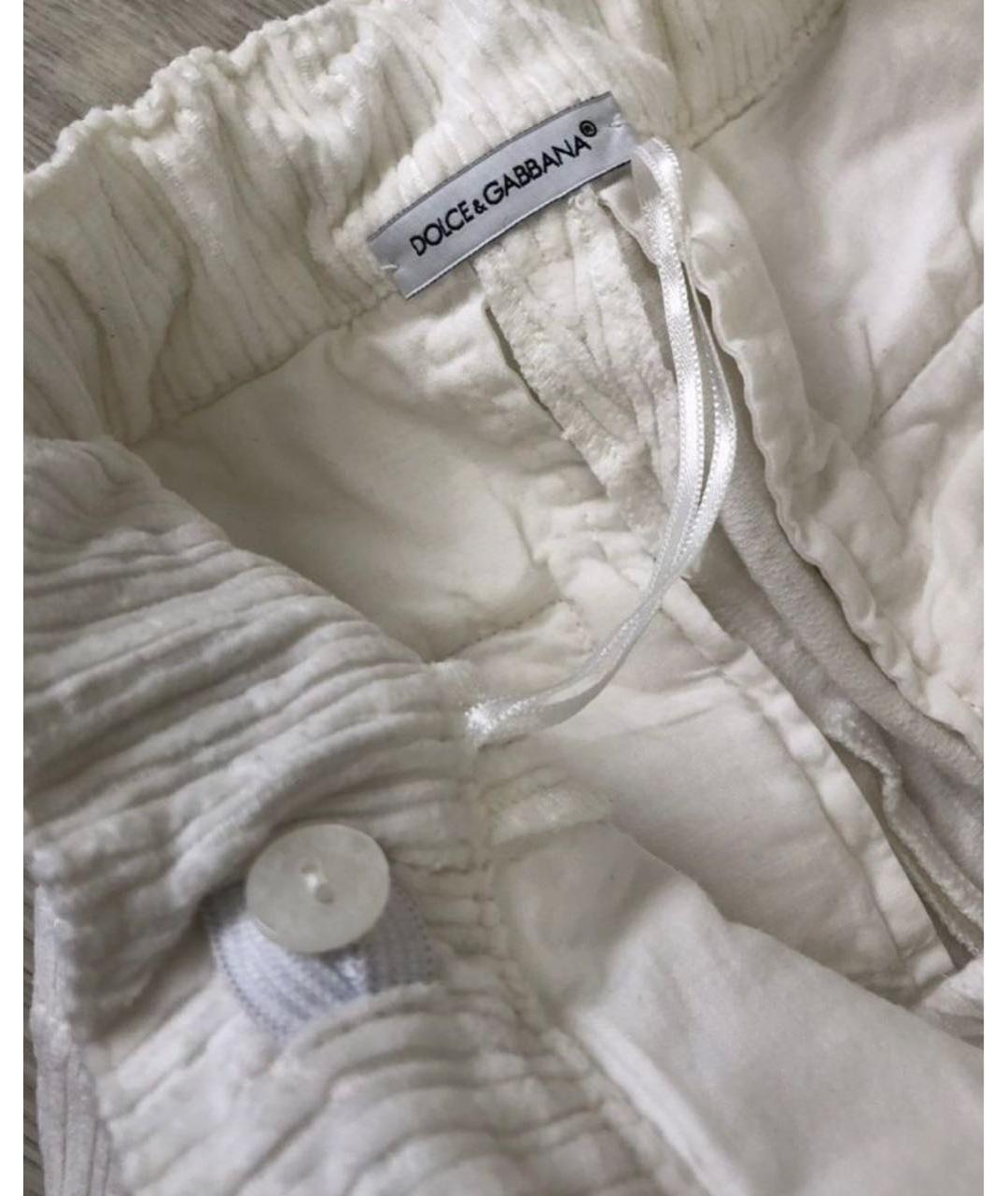 DOLCE&GABBANA Белые хлопковые брюки и шорты, фото 4