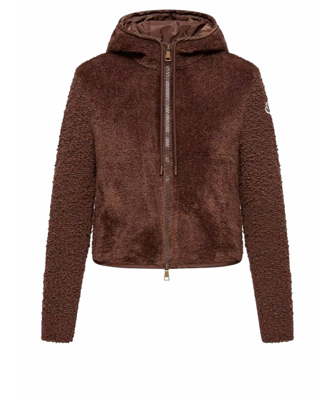 MONCLER Коричневый хлопковый кардиган, фото 1