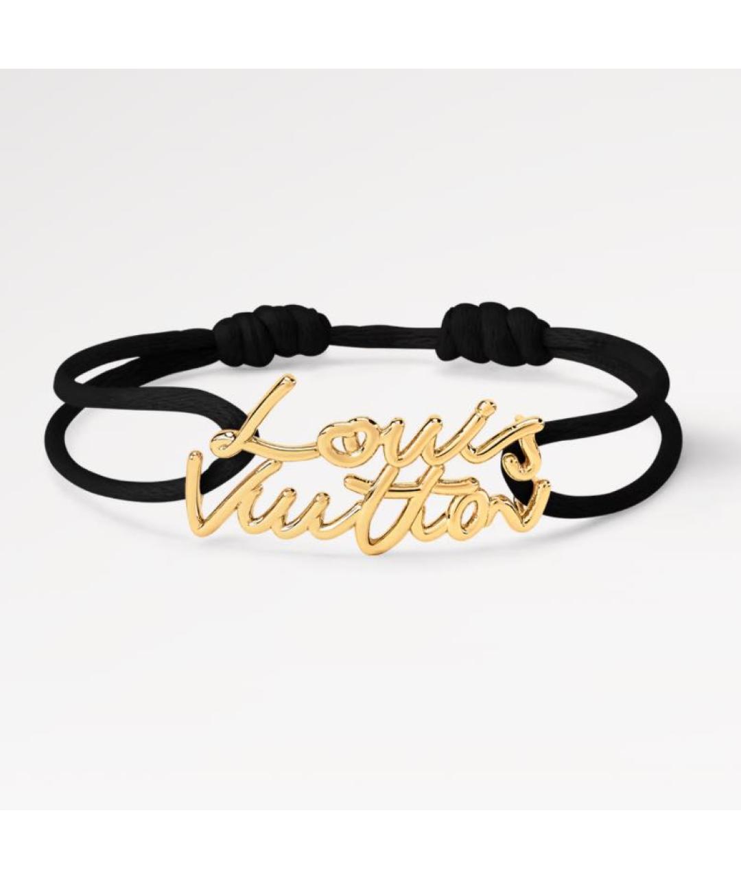LOUIS VUITTON Черный металлический браслет, фото 5