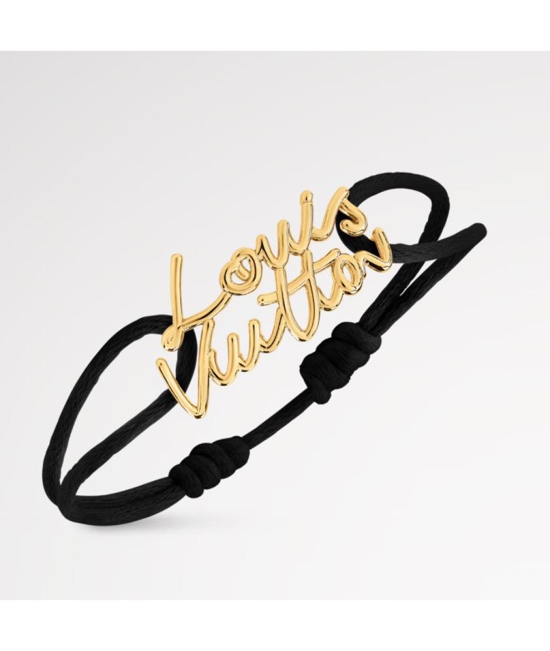 LOUIS VUITTON Черный металлический браслет, фото 2