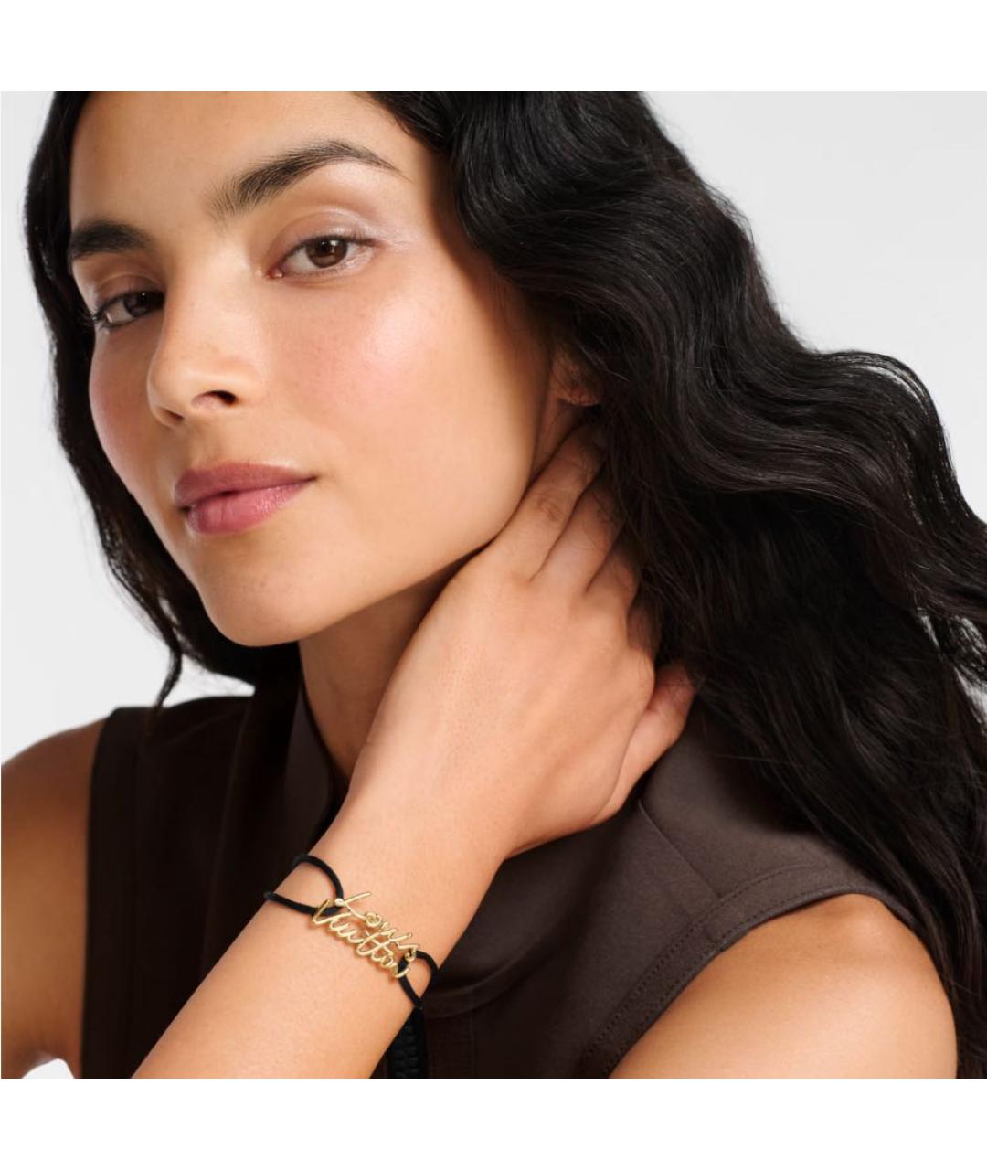 LOUIS VUITTON Черный металлический браслет, фото 4