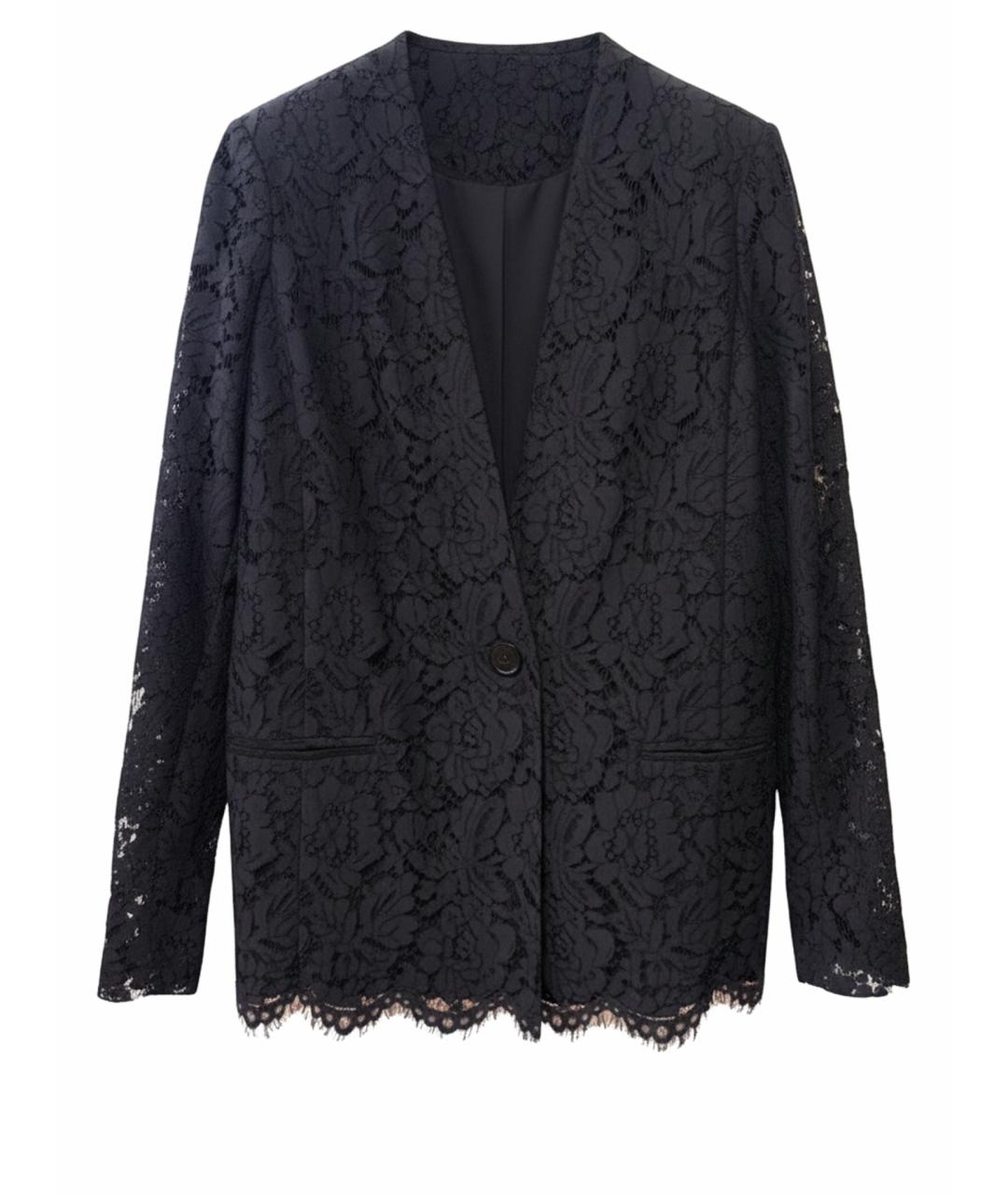 TWIN-SET Черный кружевной жакет/пиджак, фото 1